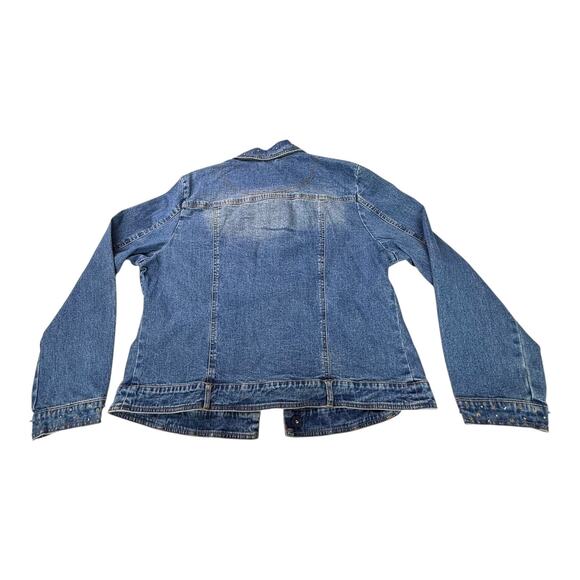 Designer Jean Jacket BEREK 2 COLLECTION Womens XL Takako Sakon Sequin Rhinestone - Picture 3 of 12